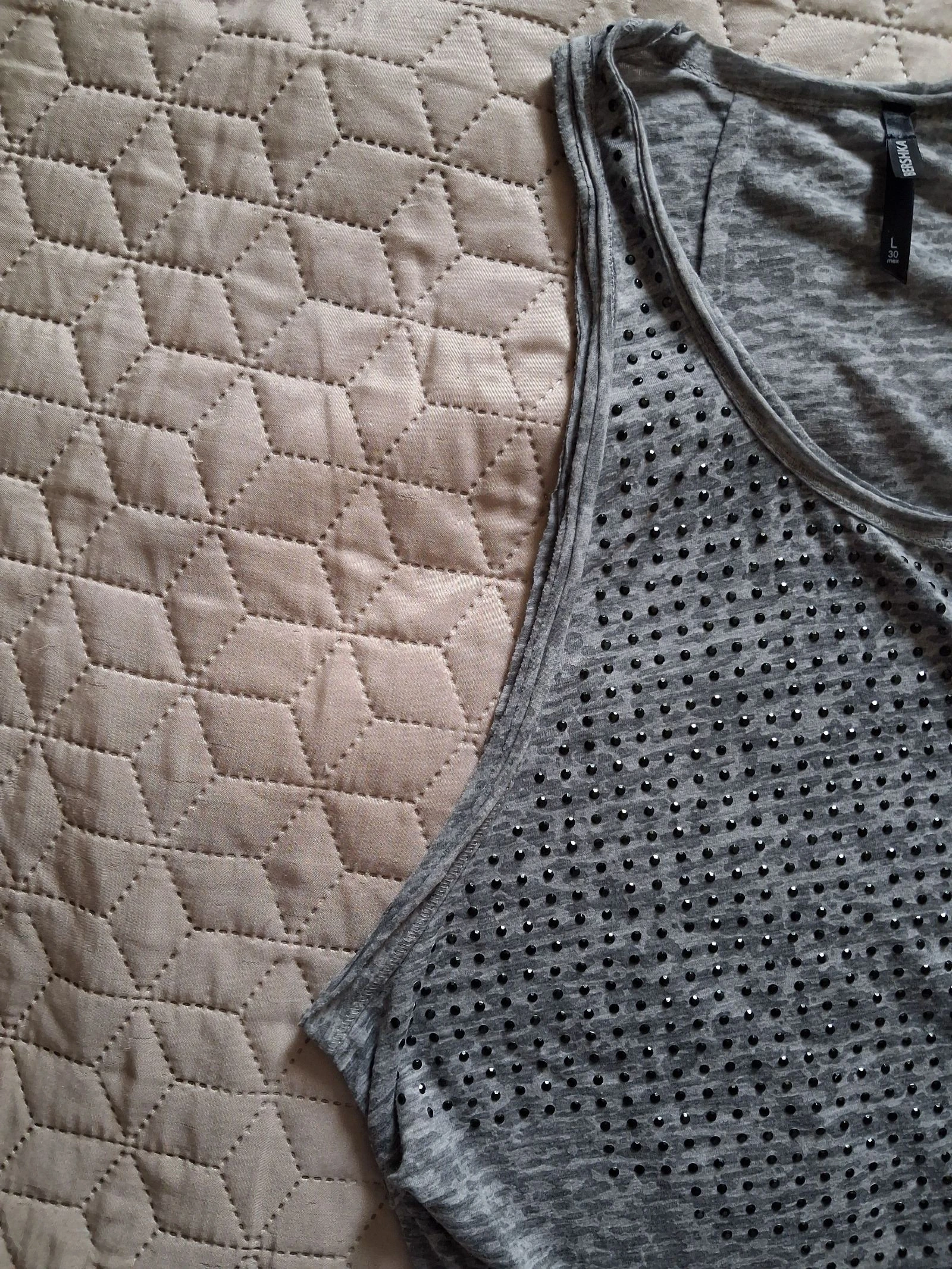 Débardeur feminino cinza e strass Bershka tamanho 40 – photo 6